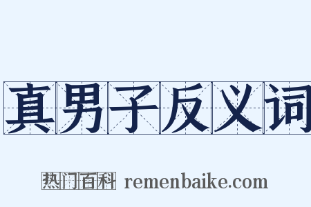 真男子反义词是什么意思的图片